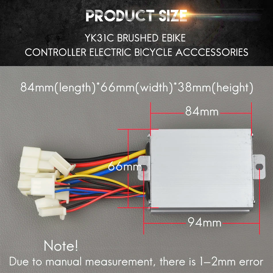 24V/36V/48V 500W YIYUN YK31C Motor Speed Controller For E-Scooters and E-Bikes - Electromann SA