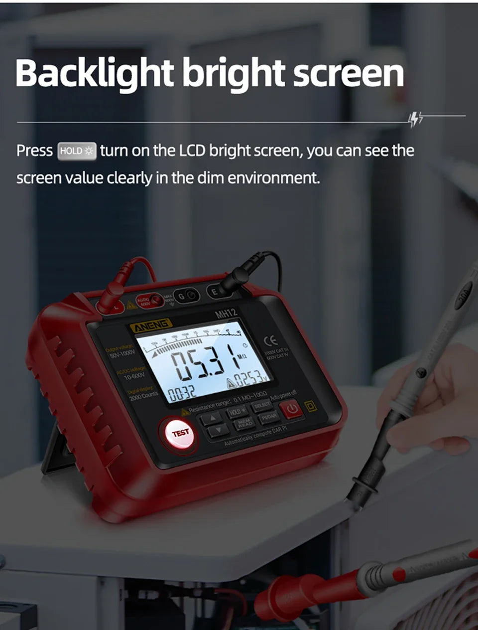 ANENG MH12 Insulation resistance meter Megohmmeter - Electromann SA