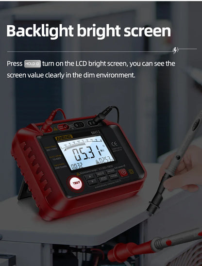 ANENG MH12 Insulation resistance meter Megohmmeter - Electromann SA