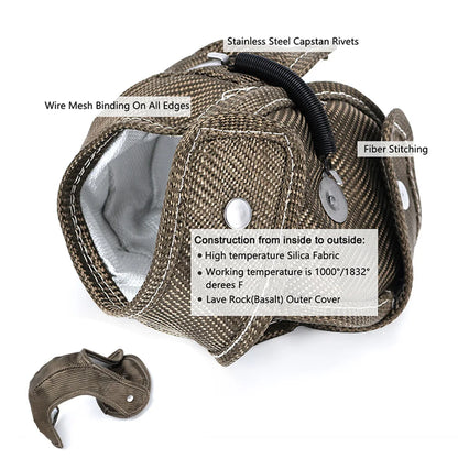 TITANIUM Turbo Heat Shield Blanket FOR Audi S3 / Volkswagen Golf Mk7 / Seat Leon - Electromann SA