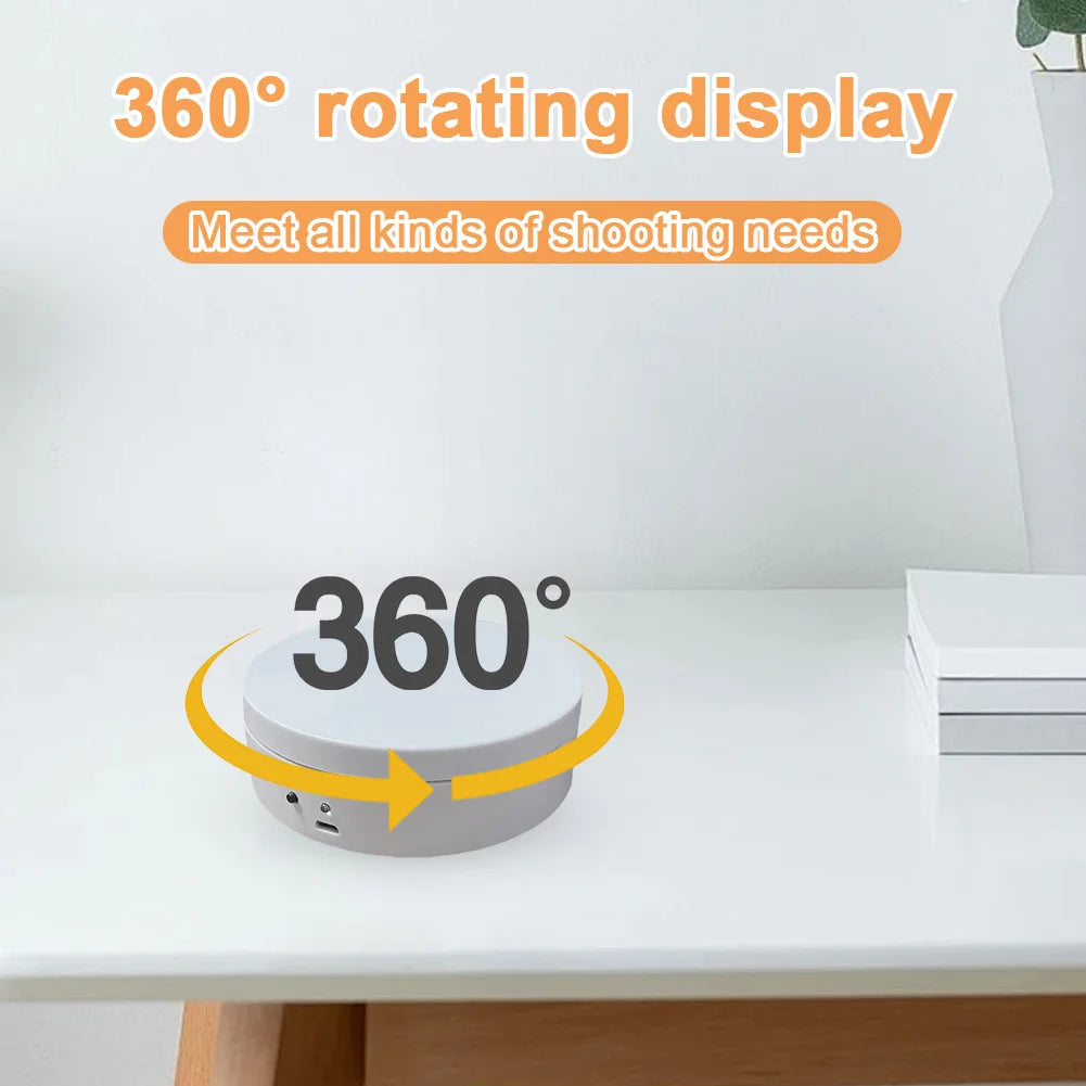360 Degree Rotating USB Powered Display Stand  - White (10007744) - Electromann SA