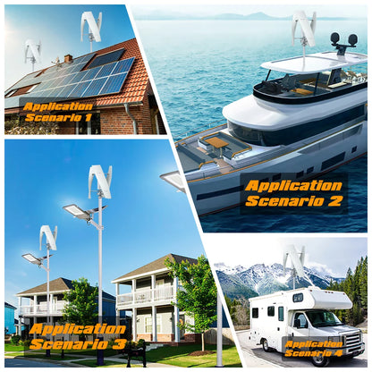 3KW Vertical Axis Maglev Wind Turbine Free Energy Household Wind Turbine Low Speed Low Noise - Electromann SA