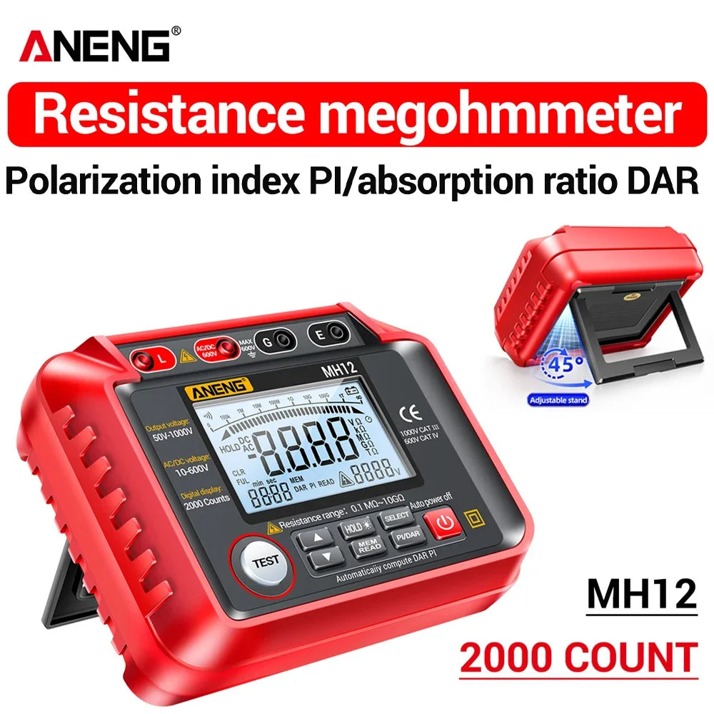 ANENG MH12 Insulation resistance meter Megohmmeter - Electromann SA