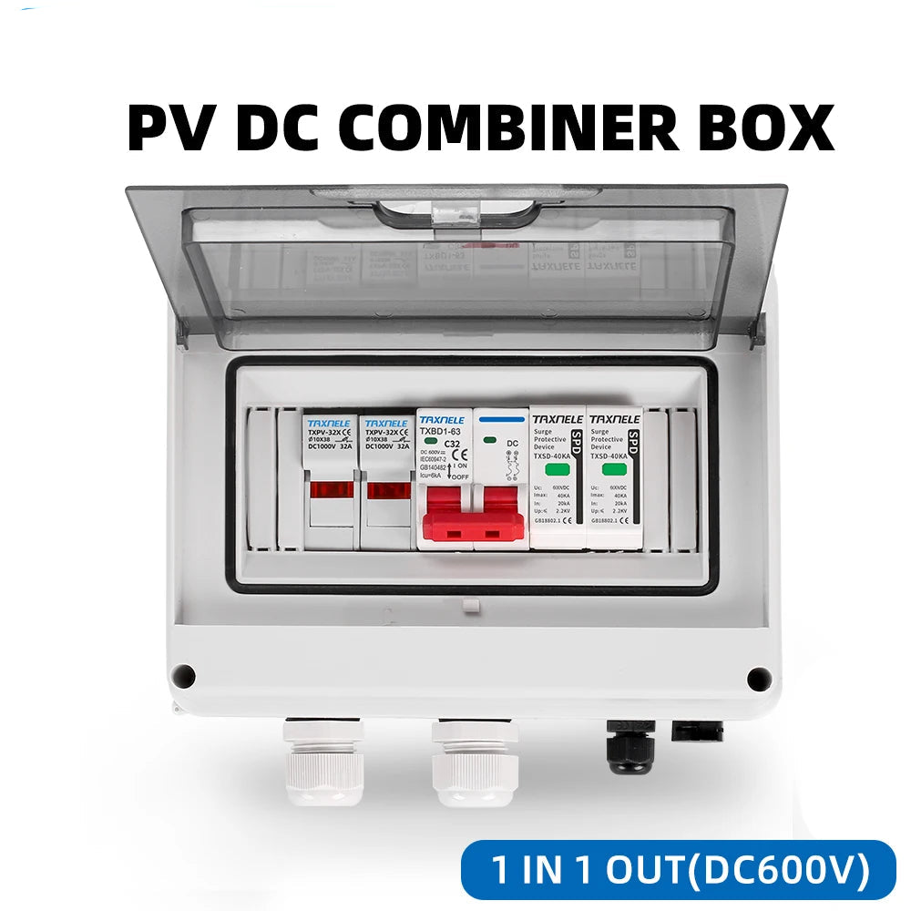 Dc Protection Box Solar photovoltaic PV DC Combiner Box Surge Lightning Protection 1 inp ...