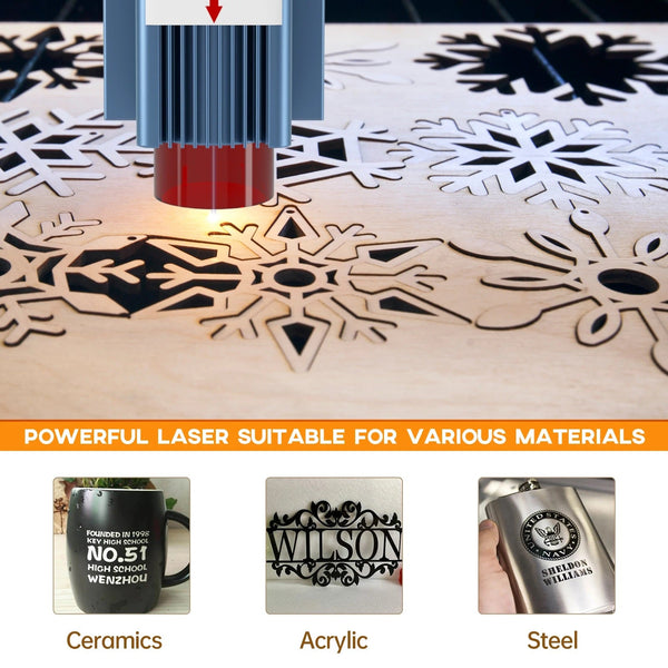 SCULPFUN S9 Laser Engraving and Cutting Machine - Versatile Tool for Intricate Designs