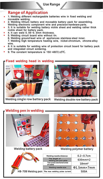 SUNKKO 709A Spot Welder for Lithium Battery Packs - Portable and Reliable