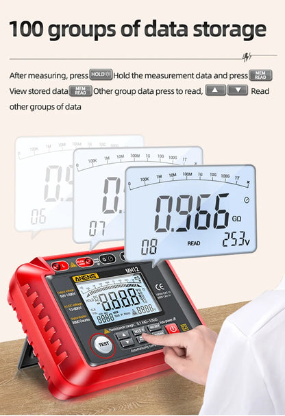 ANENG MH12 Insulation resistance meter Megohmmeter - Electromann SA