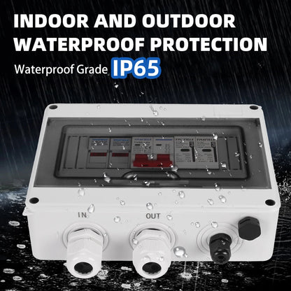 Solar photovoltaic PV DC Combiner Box Surge Lightning Protection 1 input 1 out DC 600V (10007746) - Electromann SA