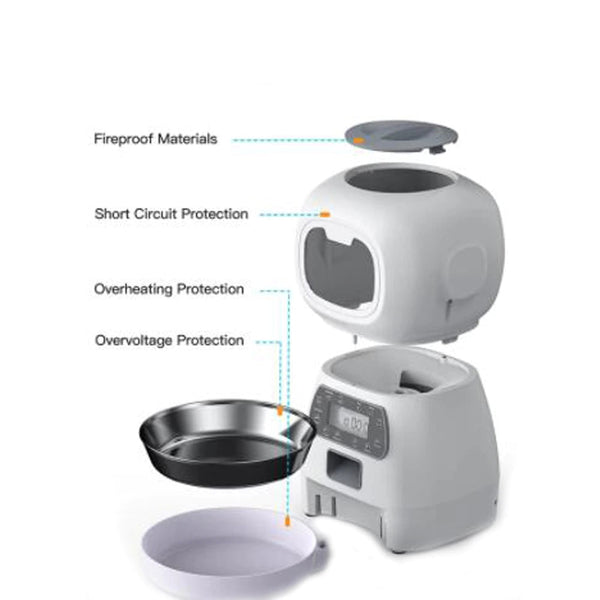 3.5Lit Smart Automatic Dog and Cat Feeder - Convenient and Reliable Solution for Timely Pet Meals