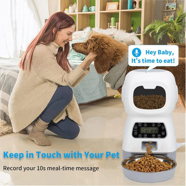 3.5Lit Smart Automatic Dog and Cat Feeder - Convenient and Reliable Solution for Timely Pet Meals