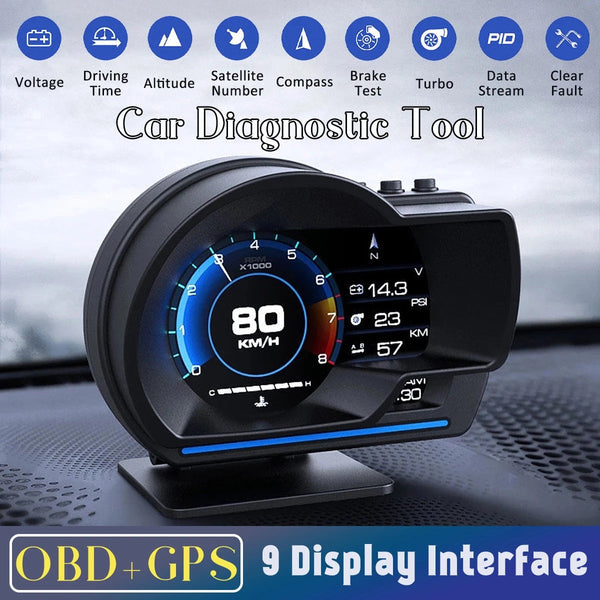 Smart Car OBD2 GPS Gauge HUD Head-Up Digital Display