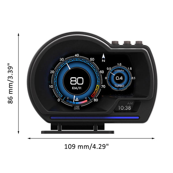 Smart Car OBD2 GPS Gauge HUD Head-Up Digital Display