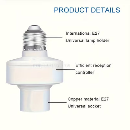 Smart Remote Control E27 Screw Base Lamp Timer Controller - Electromann SA