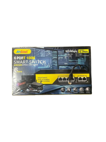 Andowl 6 port Smart Poe Switch (10007457) - Electromann SA