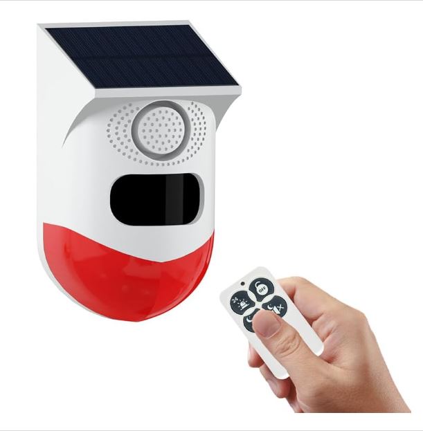 Solar Motion Remote Controlled Sensor Alarm (10004131) - Electromann SA