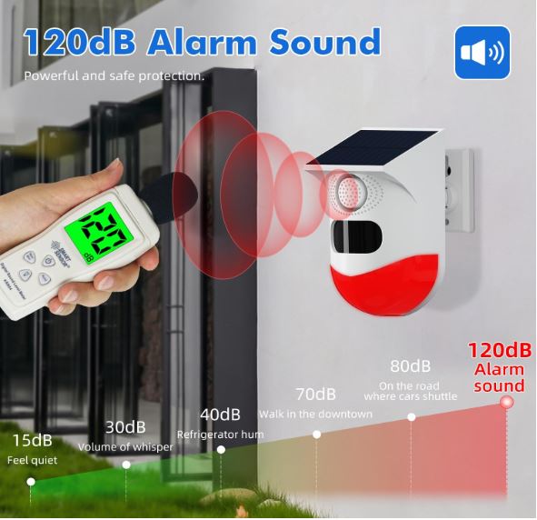 Solar Motion Remote Controlled Sensor Alarm (10004131) - Electromann SA