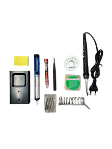12pc Digital Electric Soldering Iron Kit with Adjustable Temperature and Display (10008954) - Electromann SA