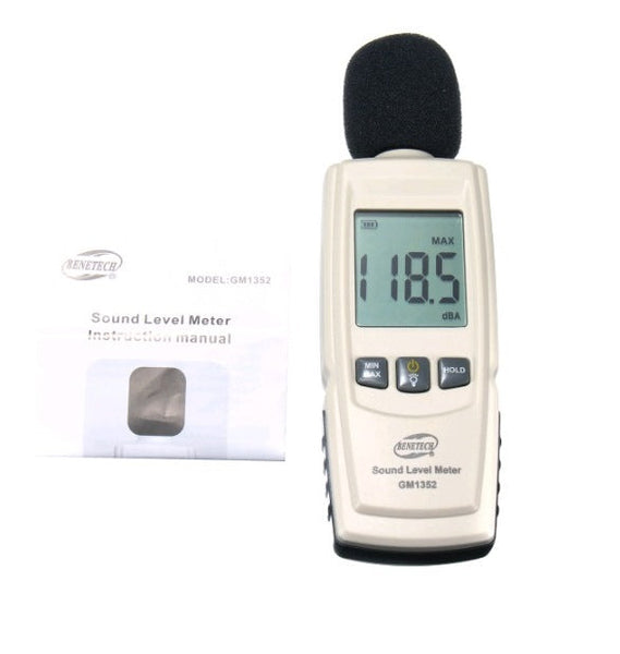 Compact and Accurate GM1352 LCD Sound Pressure Level Tester - Measure Sound Levels from 30 to 130dB