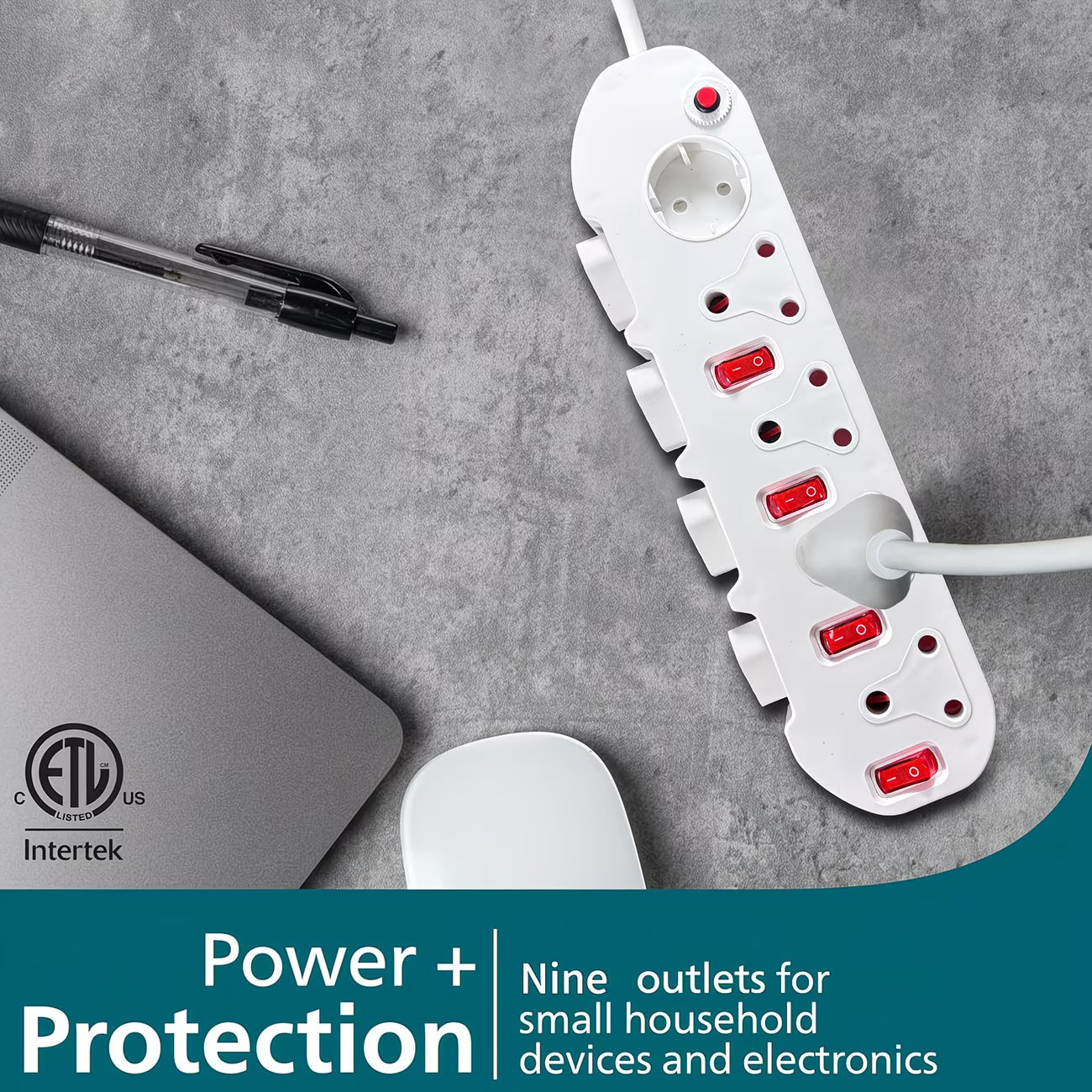 REDISSON Mi-11B 11 Way Switched 5x16Amp 6x5Amp 220v Multi-Plug (10007604) - Electromann SA