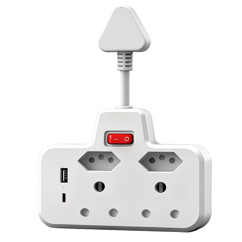 REDISSON RN-04 USB 4 Way Multiplug with USB+Type-C (10007511) - Electromann SA