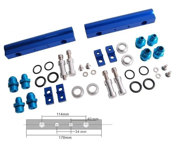 Aluminium Billet Top Feed Injector Fuel Rail Kit For SUBARU WRX/STI