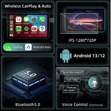 Srnubi Android 12 Carplay Multimedia Player Head Unit For Subaru WRX and Forester 2008-2014