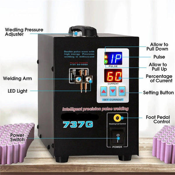 I-SUNKKO 737G 220V Lithium Battery Spot Welder - Ithuluzi Lokushisela Elinamandla Nelisebenzayo