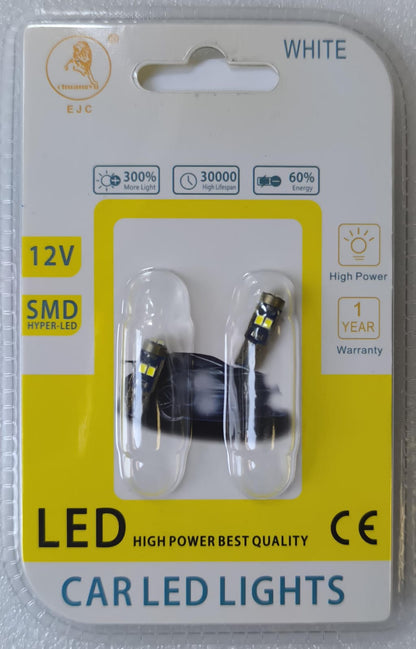 T5 6SMD 2016 Cool White Chip Canbus Car LED Bulb Kit (10005482) - Electromann SA