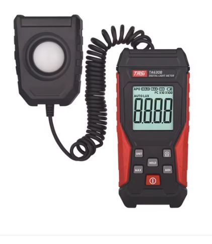 TA630B Digital Light Meter Illuminance Lux Meter with Backlight LCD Display - Electromann SA