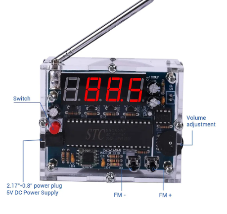 DIY TEA5767 FM Digital Wireless Receiver Radio Kit - Build Your Own FM Receiver