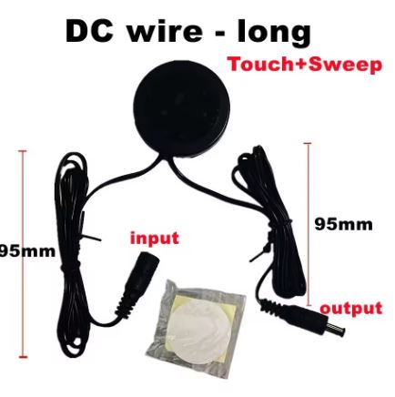 Wireless Hand Sweep Sensor Light Switch Penetrable 25mm Wood Panel Wireless Touch Sensor Dimmer Control for Cabinet Light Strip (10007516) - Electromann SA