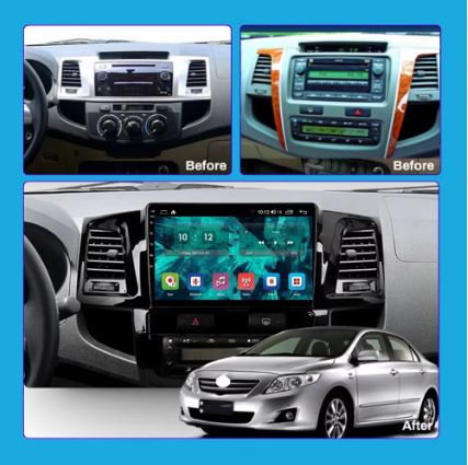 iCreative Android 10 Auto GPS 2din DVD for Toyota Fortuner Hilux 2007 - 2015