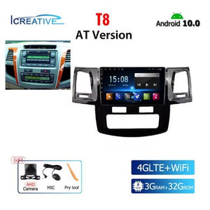 iCreative Android 10 Auto GPS 2din DVD for Toyota Fortuner Hilux 2007 - 2015