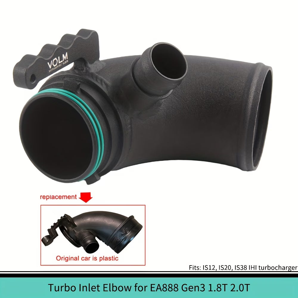 High Velocity Inlet Turbo Elbow Pipe for Golf Mk7 GTI R Audi S3 A3 TT 1.8T 2.0T - Electromann SA