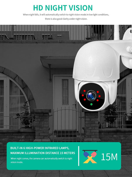 Tuya 5G/2.4Ghz WIFI PTZ 2MP Outdoor Camera