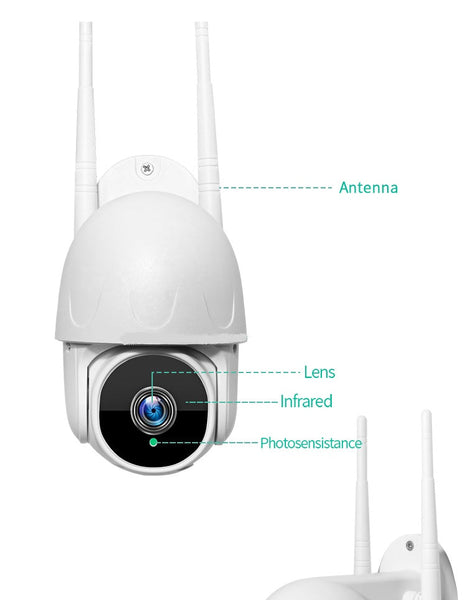 Tuya 5G/2.4Ghz WIFI PTZ 2MP Outdoor Camera