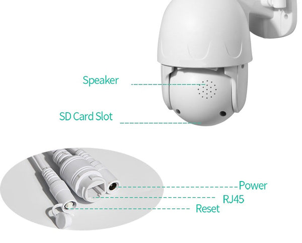 Tuya 5G/2.4Ghz WIFI PTZ 2MP Outdoor Camera