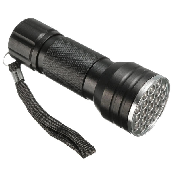 21 LEDs uv395 Portable Aluminum UV Ultra Violet Flashlight for Forensic Investigations and Counterfeit Detection