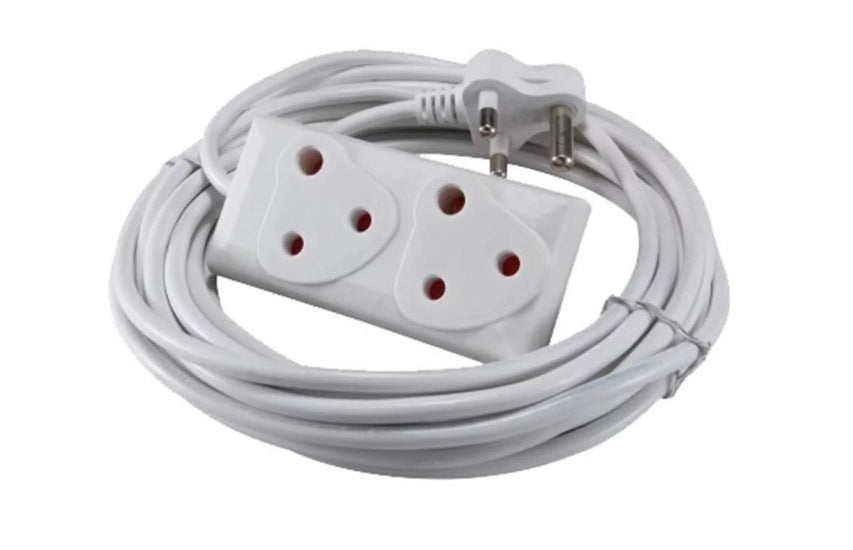 220v 5m Extension Cord With Two-Way Multi-Plug - Versatile and Convenient Power Solution