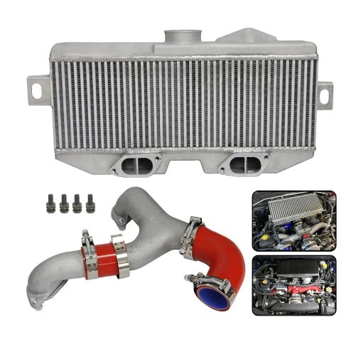 Increase Horsepower and Cooling Efficiency with Upgrade Top Mount Intercooler + Y Pipe for Subaru 02-07 WRX/STI EJ20/EJ25