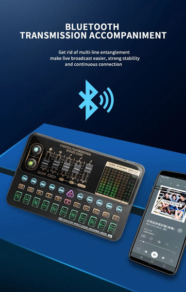 V10X Pro Sound Card Bluetooth Audio DJ Live Broadcast Recording Professional