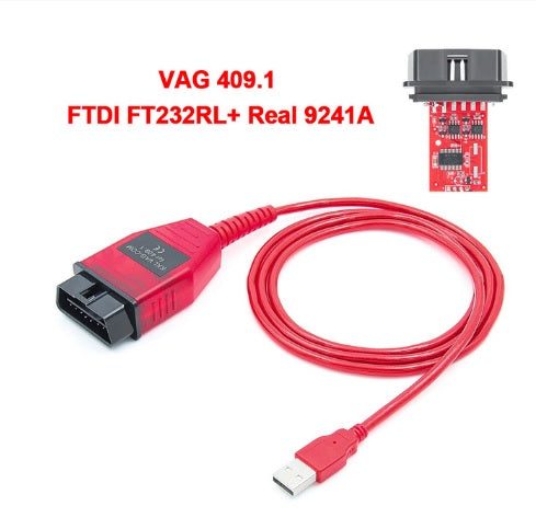 VAG 409.1 KKL with FTDI FT232RL + REAL 9241A Diagnostic Tool