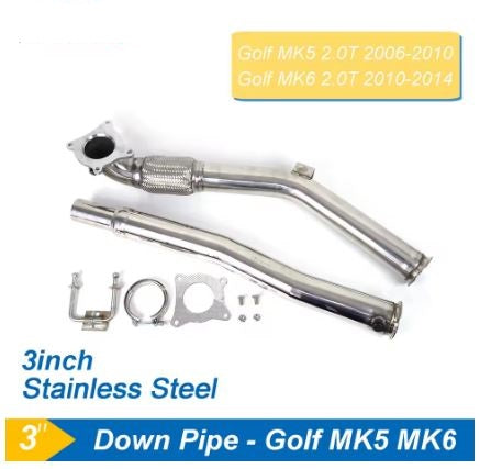 Exhaust Downpipe for VW Golf GTI MK5/MK6, Jetta 2.0T Turbo, Audi A3