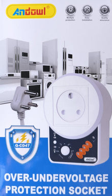 ANDOWL Q-CD47 16Amp AC Over and Under Voltage Protection Socket - Electromann SA
