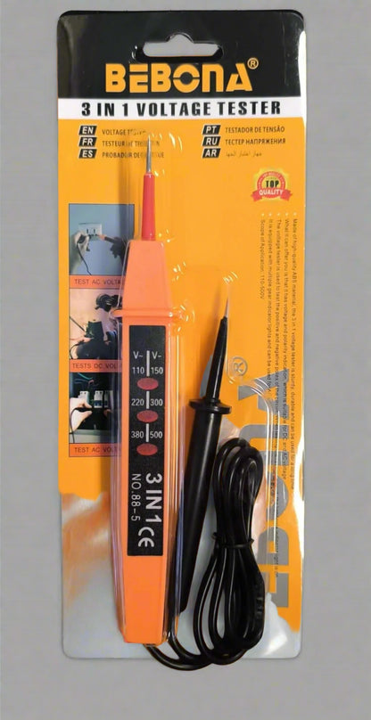 3 in 1 AC DC Voltage Test Pen Polarity Current Tester Detector - Electromann SA