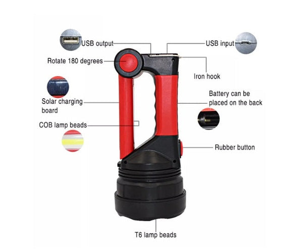 W8106 Solar Energy Portable Torch/Emergency Light