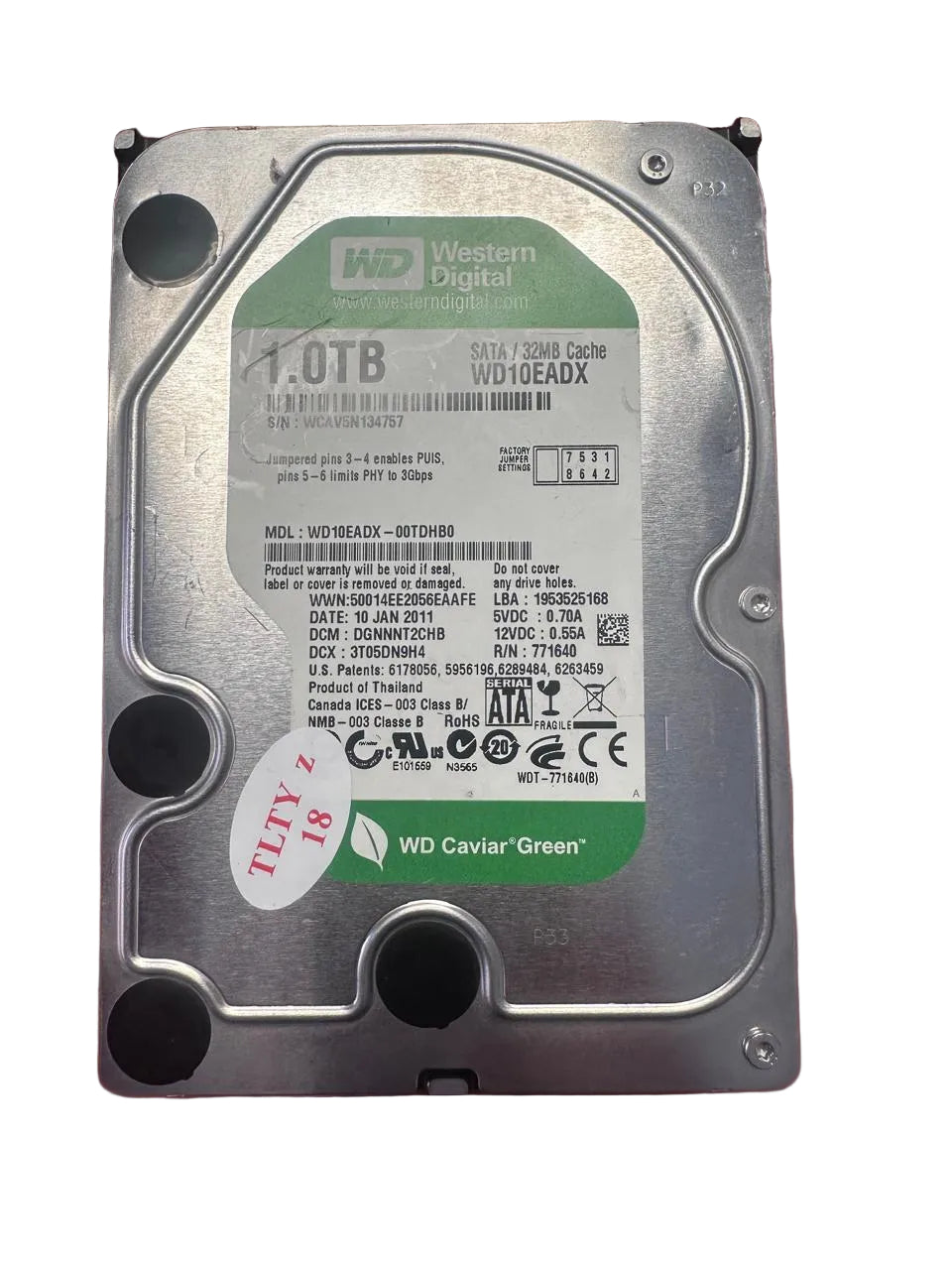 Used 1TB SATA Internal Hard Drive – 3.5" HDD - Electromann SA