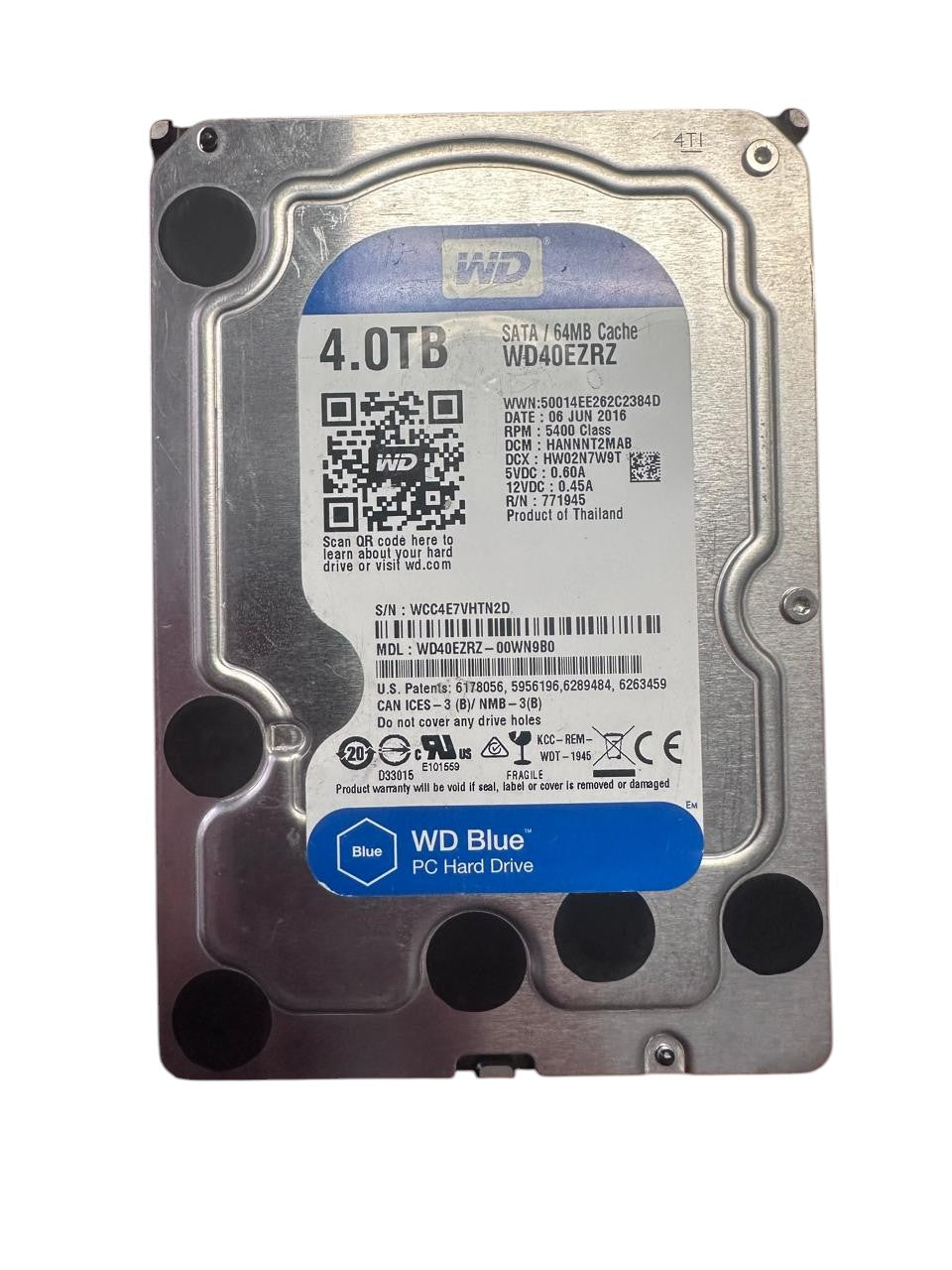Western Digital 4TB SATA Internal Hard Drive – 3.5" HDD  (10007789) - Electromann SA