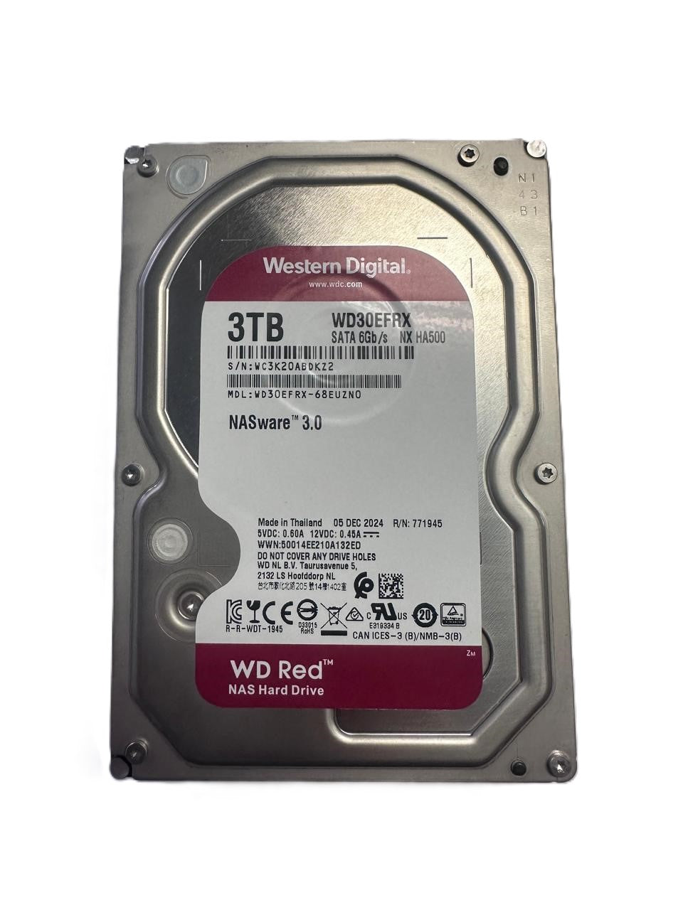 Used Western Digital 3TB SATA Internal Hard Drive – 3.5" HDD  (10007885) - Electromann SA