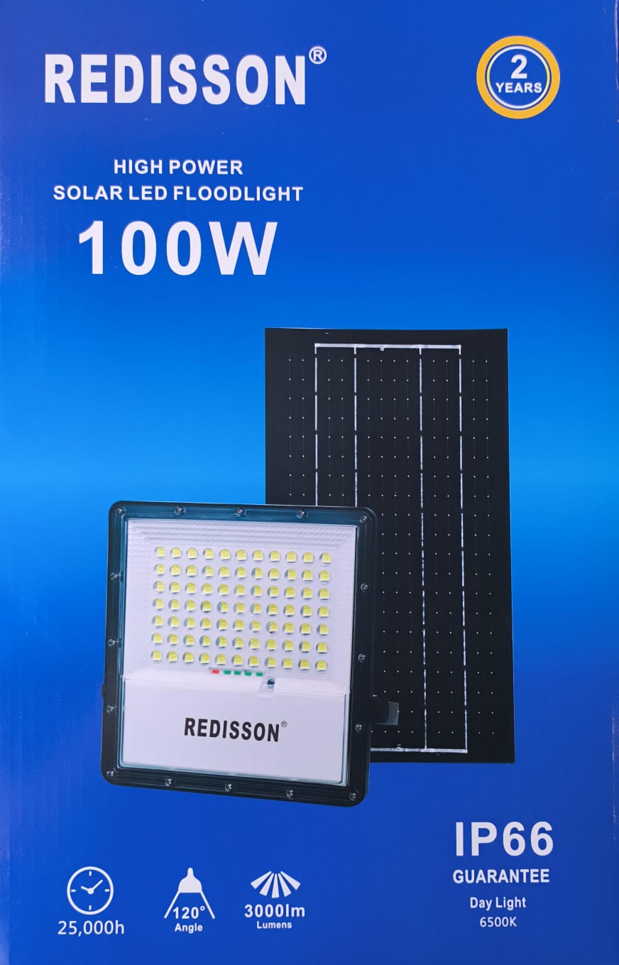 New Design Redisson "High Quality" 100Watt SOLAR Rechargeable Outdoor ...